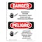 Signmission Safety Sign, OSHA Danger, 5" Height, Voltage Disconnect Main Power Bilingual Spanish OS-DS-D-35-VS-1318 - alternate 1